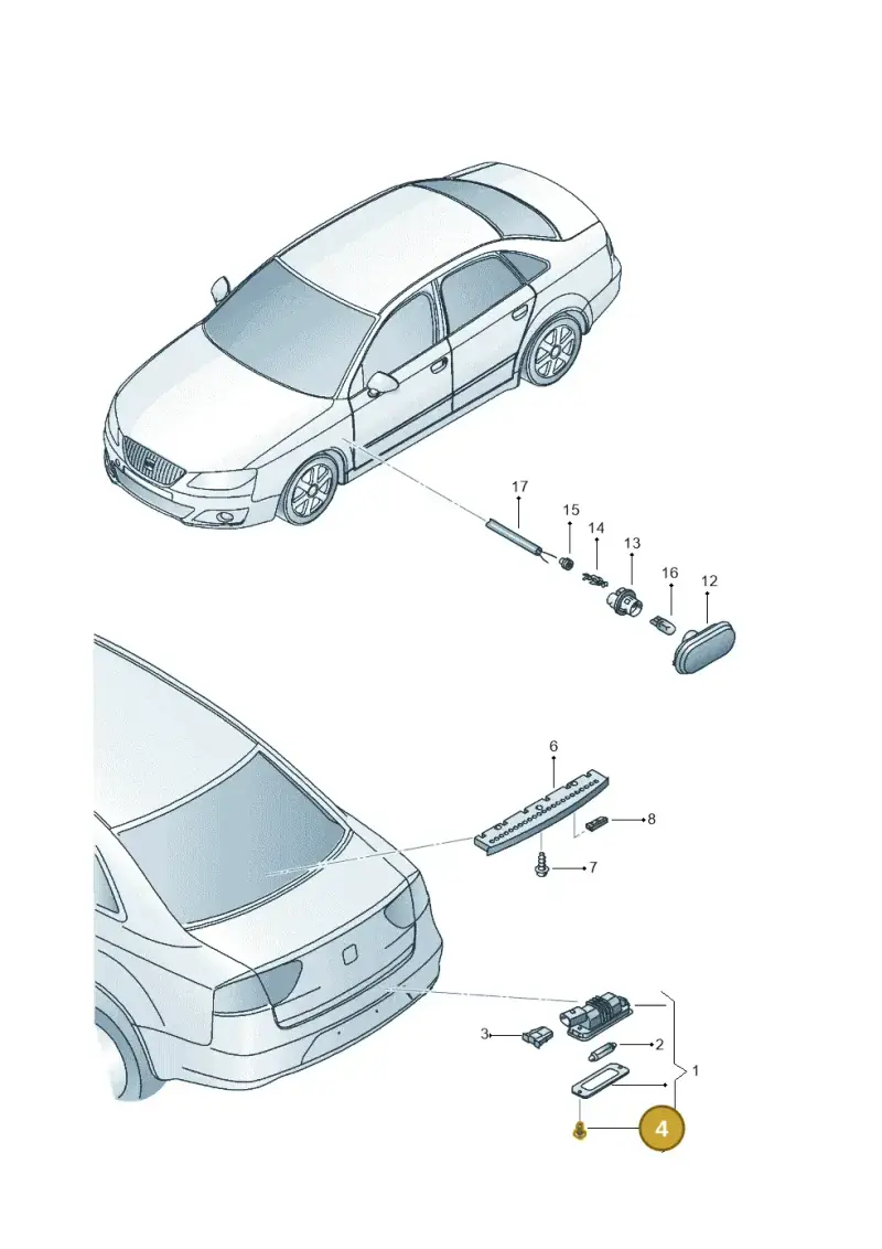 N90235701 — SEAT Exeo ST Reference (2008-2011) diagram 664945600, position 4