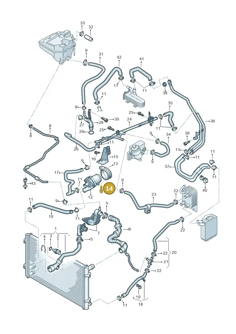 N90242804 — Volkswagen Touareg                08> (2007-) diagram 478121510, position 14