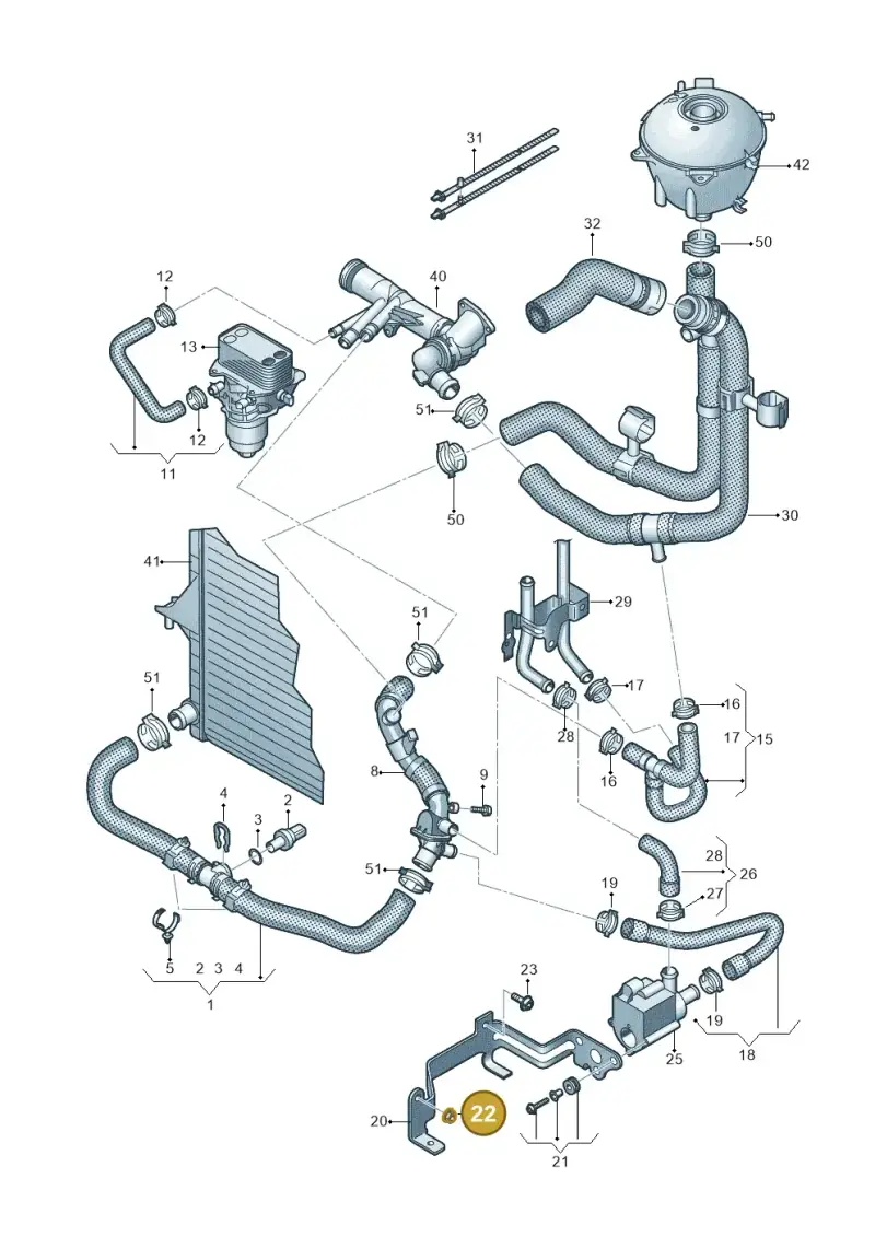 N90244201 — Volkswagen Caravelle (2015-2019) diagram 861121700, position 22