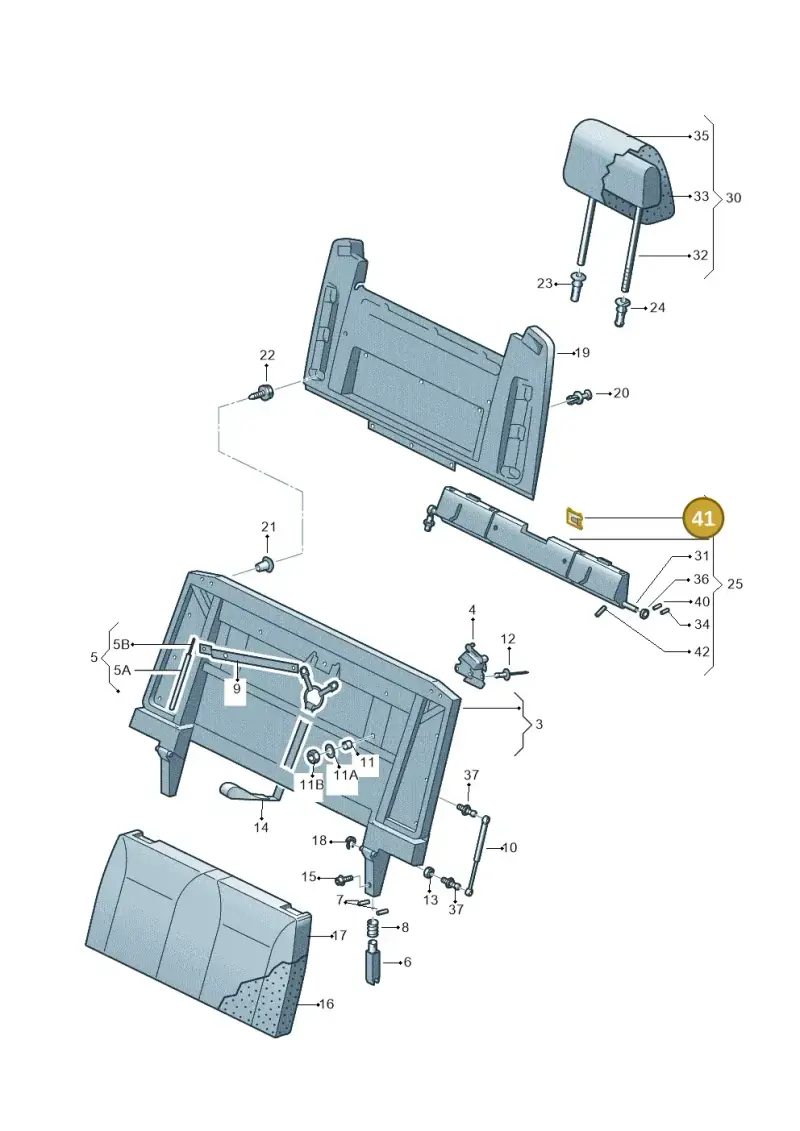 N90254701 — Volkswagen California Camper (2011-2015) diagram 452067360, position 41
