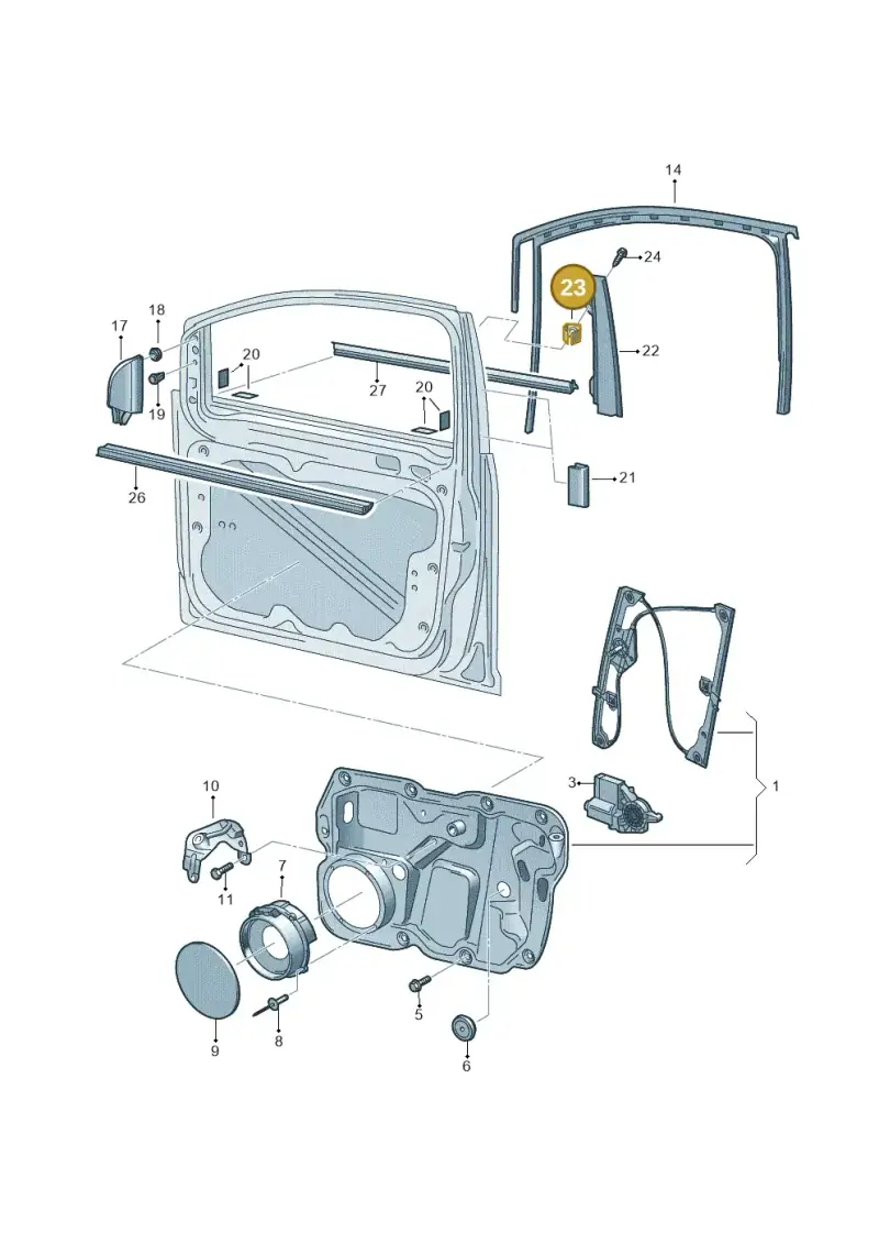 N90257703 — Volkswagen Touran 2.0 (2010-2015) diagram 409837600, position 23