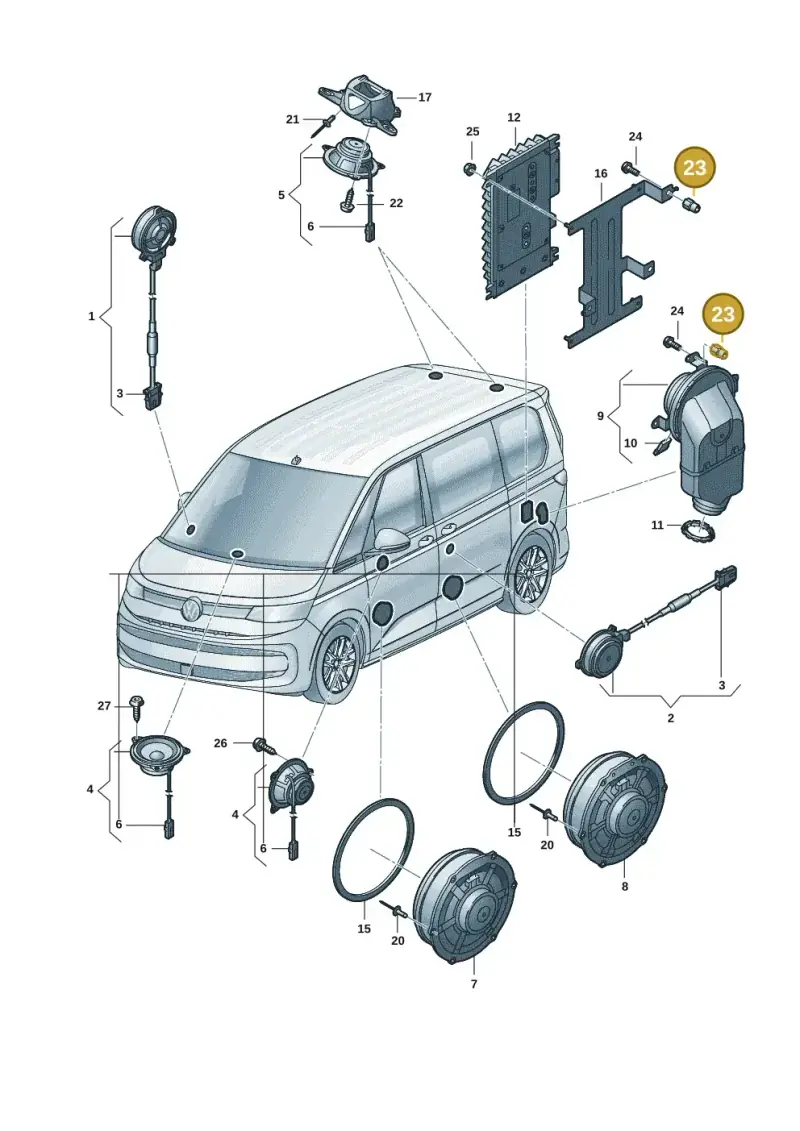 N90263104 — Volkswagen Multivan (2021-) diagram 7t0035350, position 23