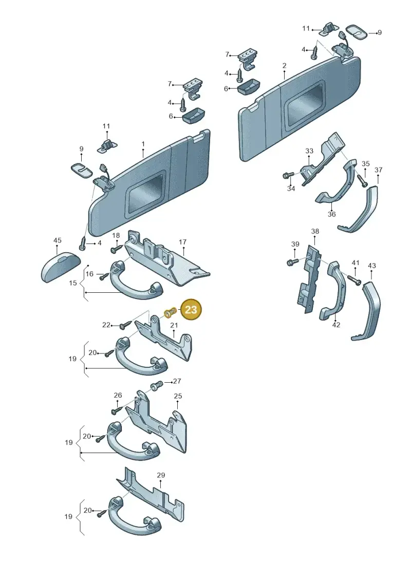 N90263104 — Volkswagen Transport. multivan (2019-2024) diagram 861857500, position 23