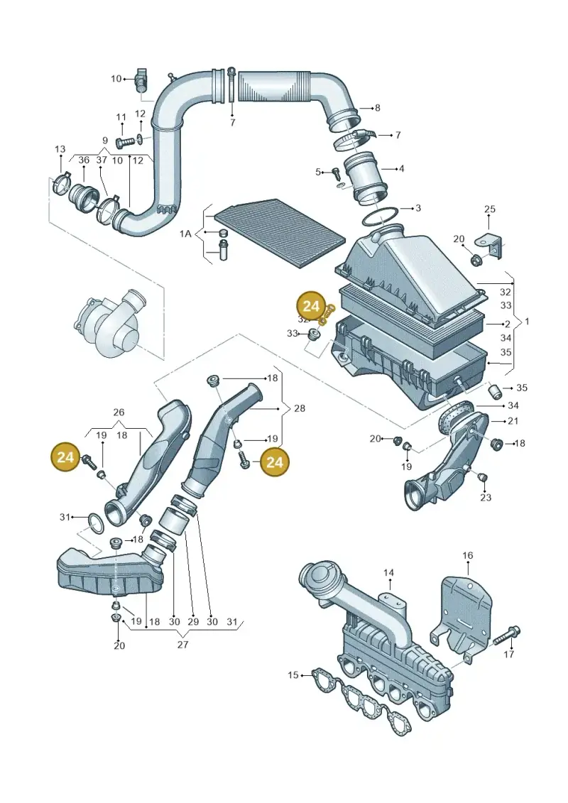 N90271602 — Volkswagen POLO CLASSIC           06> (2005-) diagram 194129250, position 24