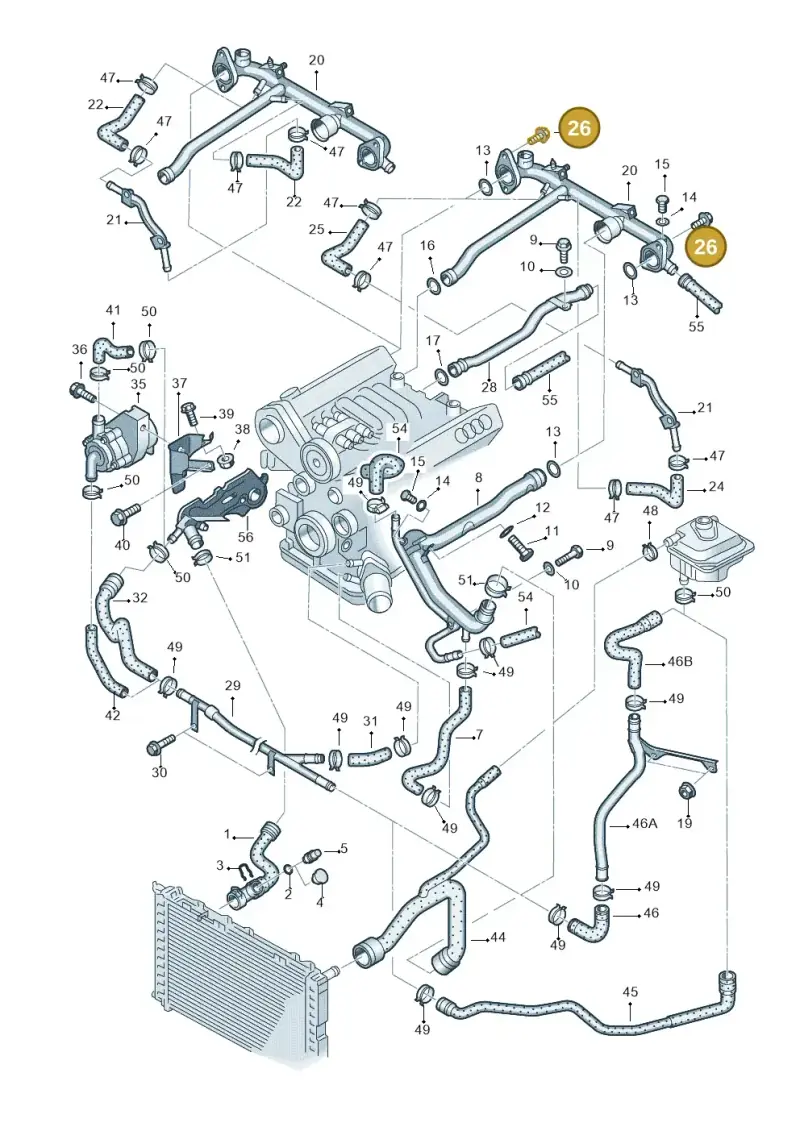 N90271602 — Volkswagen PASSAT                 00> (2000-) diagram 195121610, position 26