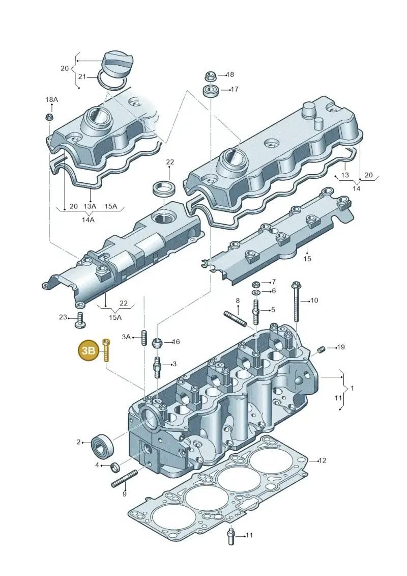 N90271604 — Volkswagen Polo (2008-2009) diagram 194103550, position 3B