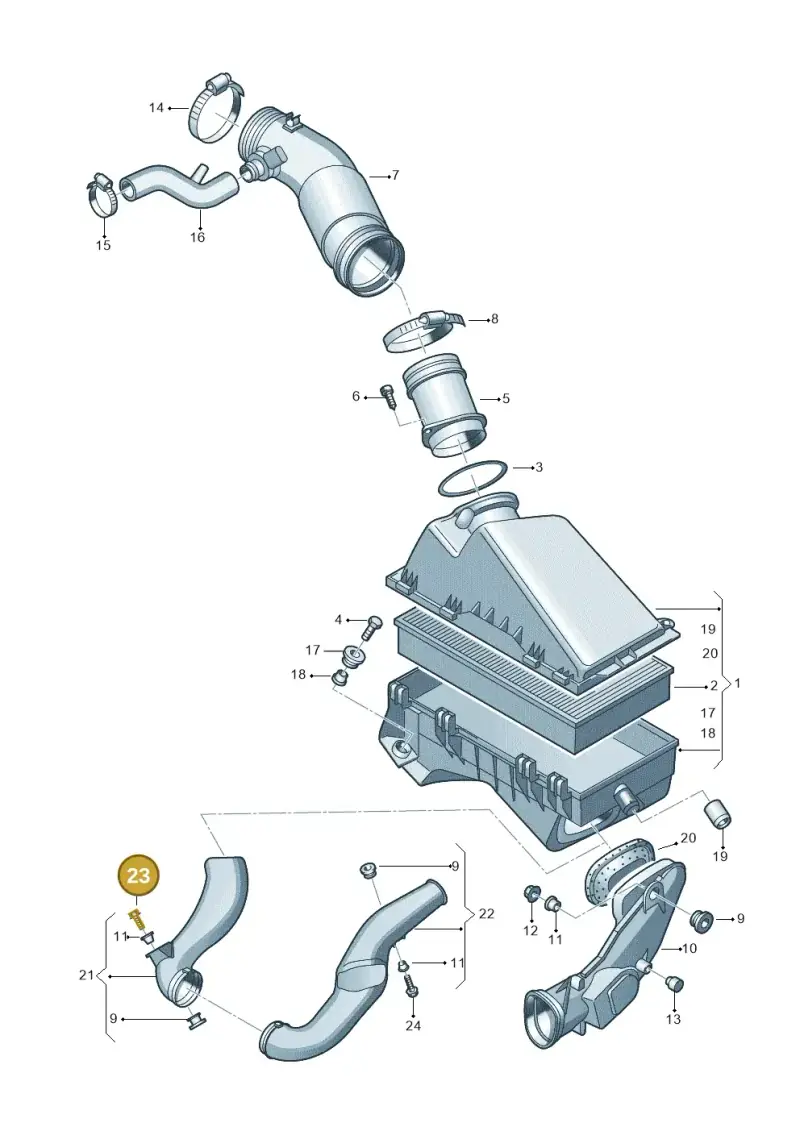 N90271604 — Volkswagen New Beetle             06> (2005-) diagram 194129300, position 23