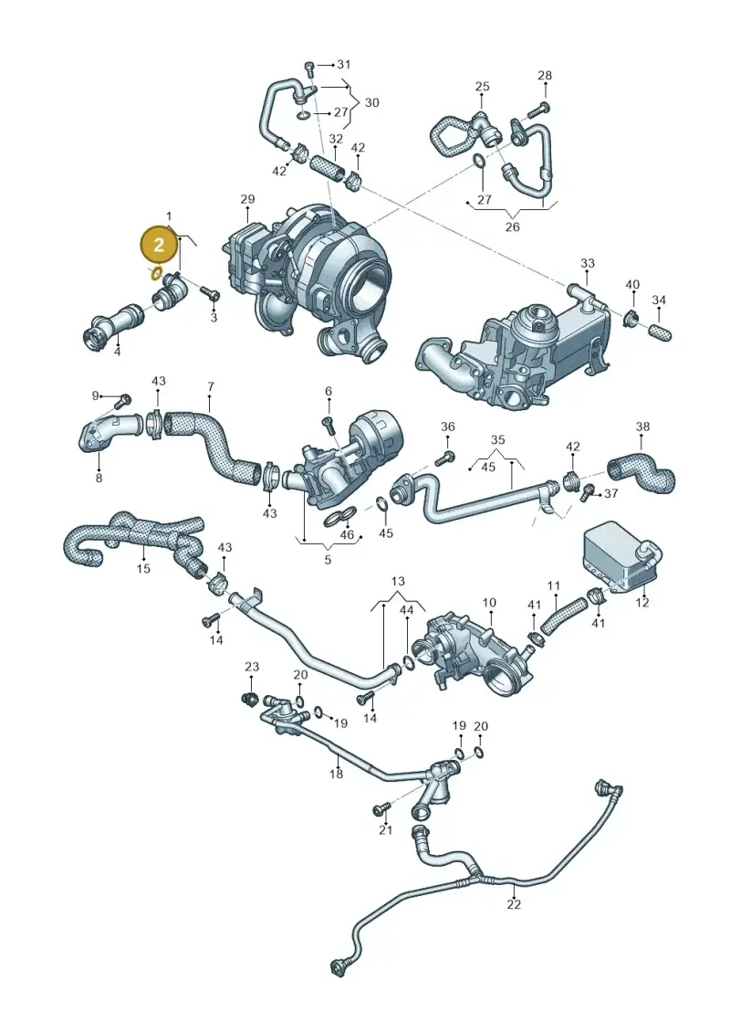 N90275302 — Volkswagen Touareg (2017-2023) diagram 439121350, position 2