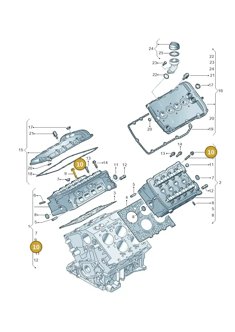 N90279001 — Volkswagen Passat/4Motion/W8 (2000-2002) diagram 226103680, position 10