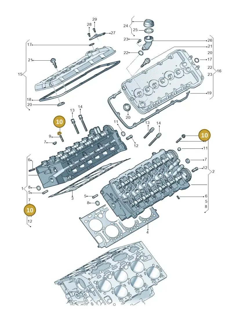 N90279006 — Volkswagen Phaeton 4motion (2010-2016) diagram 258103600, position 10