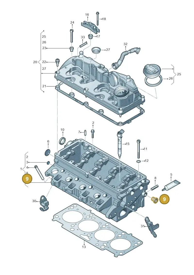N90281802 — Volkswagen Amarok twin cab (2022-) diagram 749103500, position 9