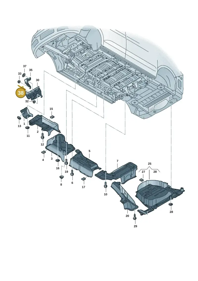N90286604 — Volkswagen Multivan (2021-) diagram 7la825000, position 38