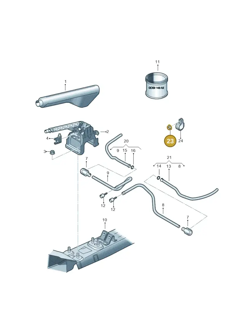 N90286705 — Volkswagen Caddy panel van (2008-2010) diagram 409711500, position 23