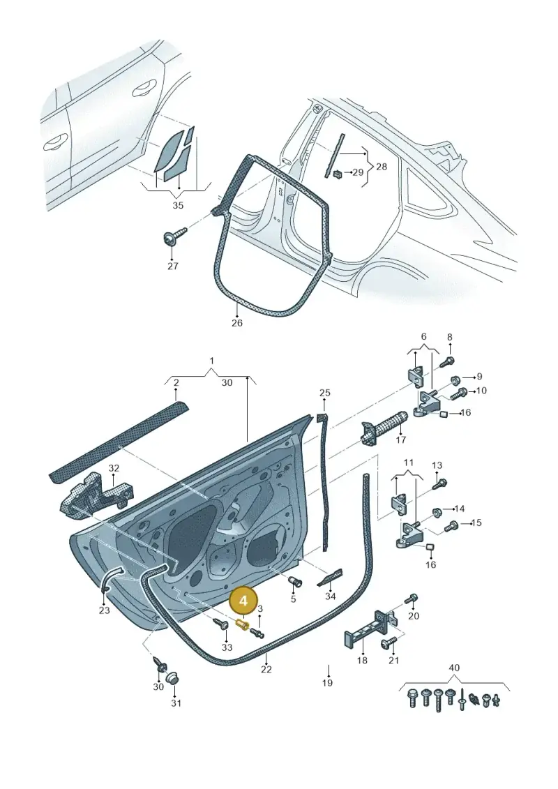 N90286804 — Audi RS7 Sportback (2019-2025) diagram 435833100, position 4