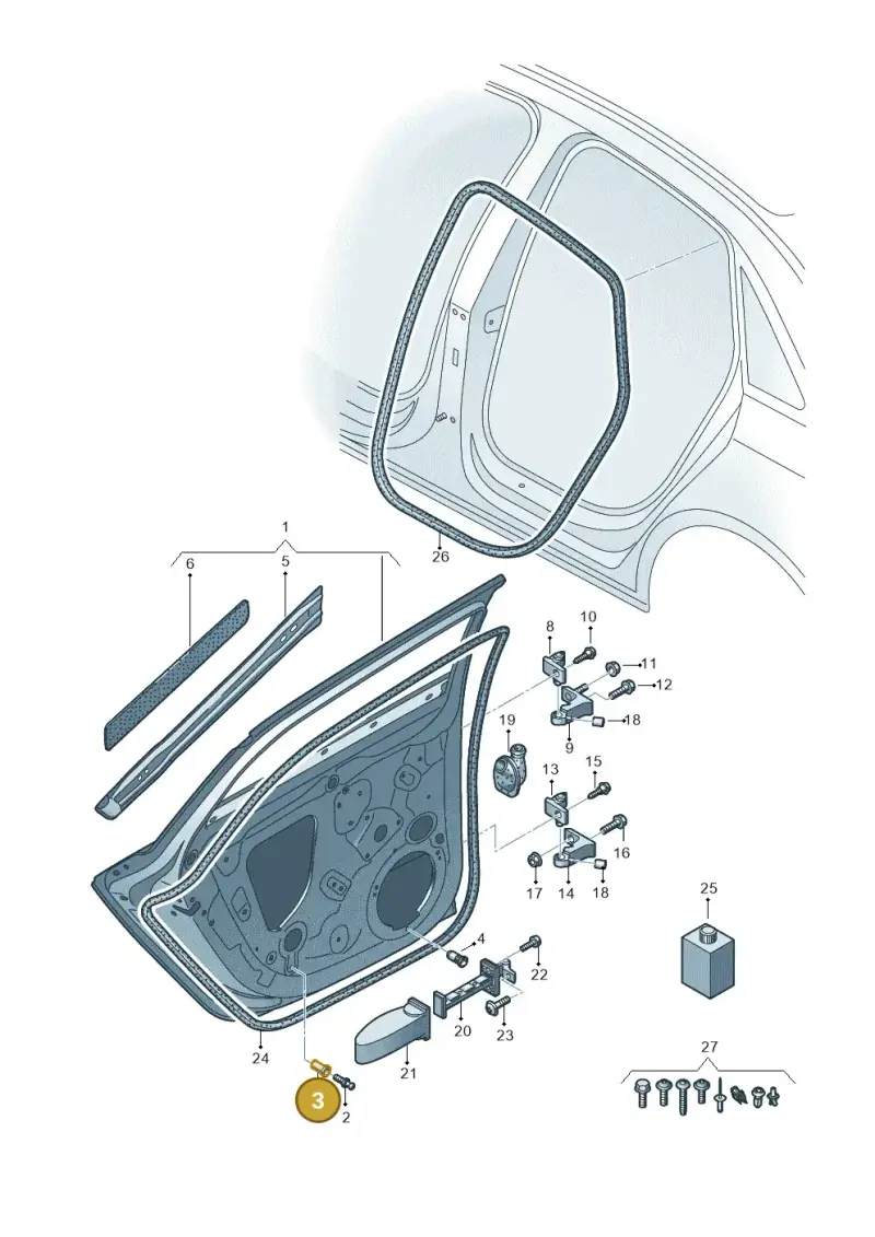 N90286804 — Audi RS4 Avant (2017-2025) diagram 849833100, position 3