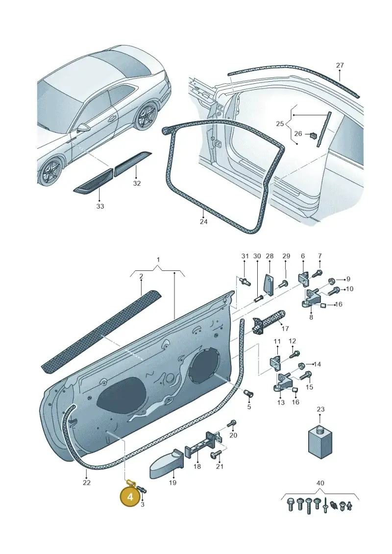 N90286804 — Audi RS5 Sportback (2017-2025) diagram 897831100, position 4