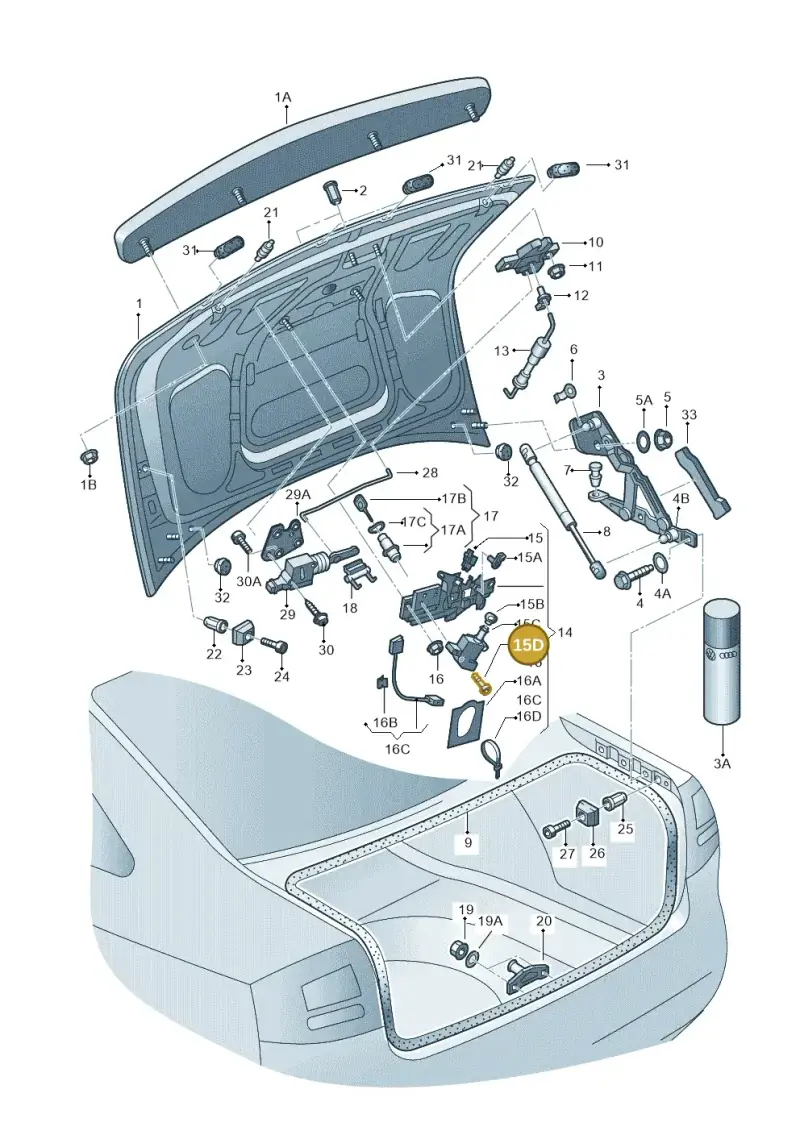 N90288502 — Audi RS6 qu. (2003-2004) diagram 260827100, position 15D