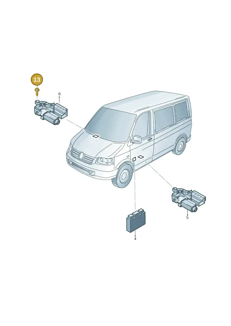 N90288502 — Volkswagen Transp. caravelle (2009-2011) diagram 679959150, position 13