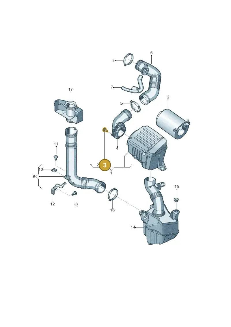 N90288606 — Volkswagen Jetta 2.0 (2015-2015) diagram 692129160, position 3