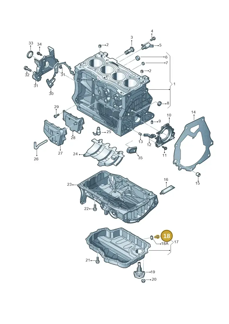 N90288901 — Volkswagen Tiguan 2.0 (2023-) diagram 57x103020, position 18