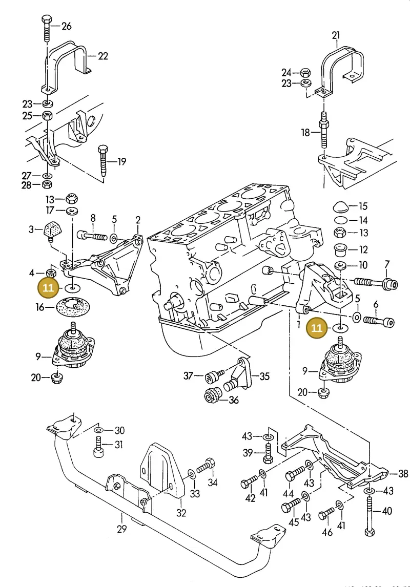 N90289003 — Audi A6/S6/Wg.qu.F>4A (1996-1997) diagram 118199200, position 11