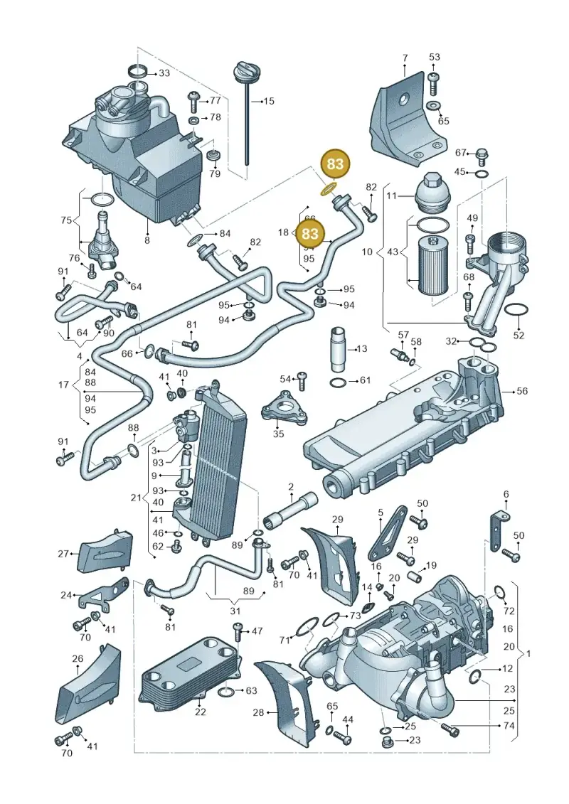 N90295401 — Audi R8 qu. 5.2 (2012-2015) diagram 752115050, position 83