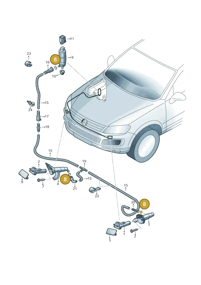 N90303801 — Volkswagen Touareg (2012-2014) diagram 693955300, position 8