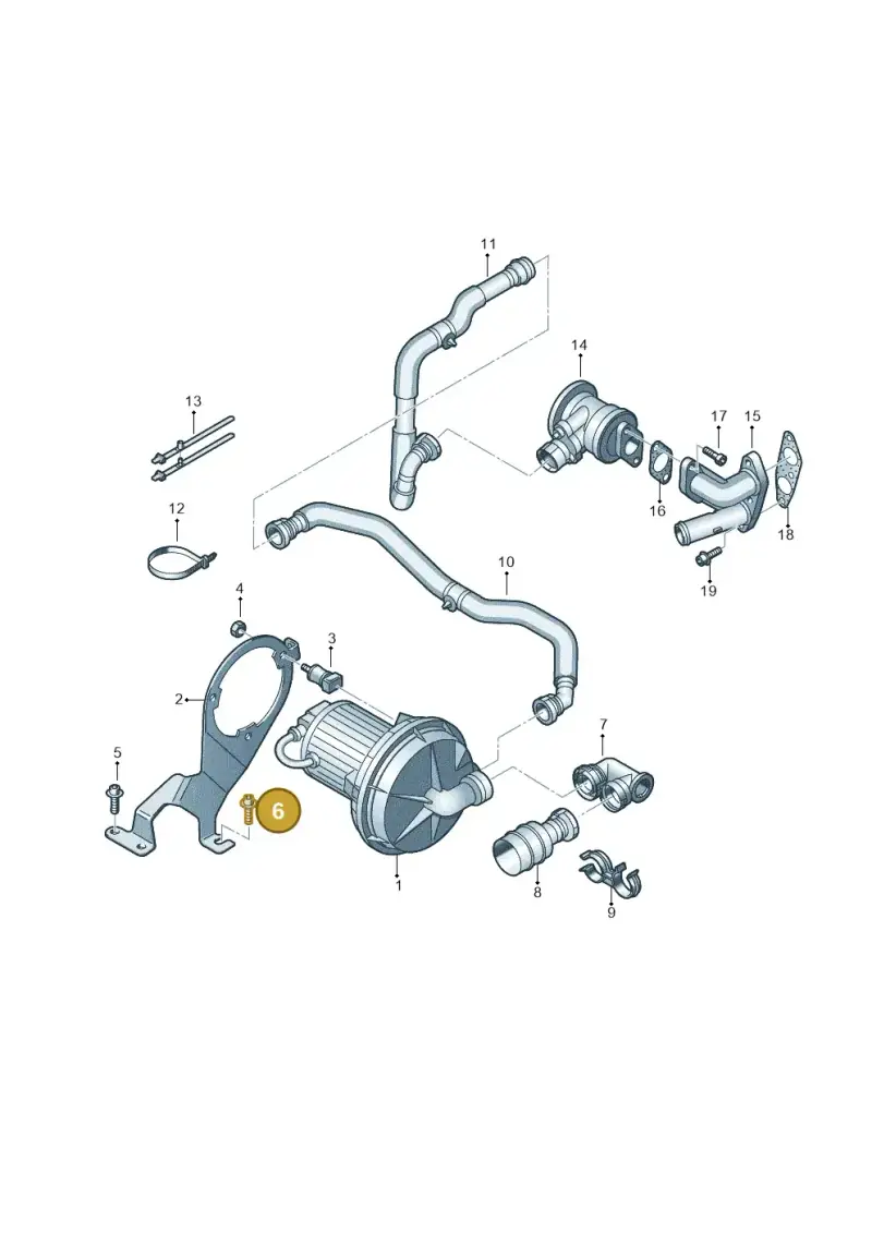 N90308607 — Volkswagen EOS 2.0 (2008-2010) diagram 474131200, position 6