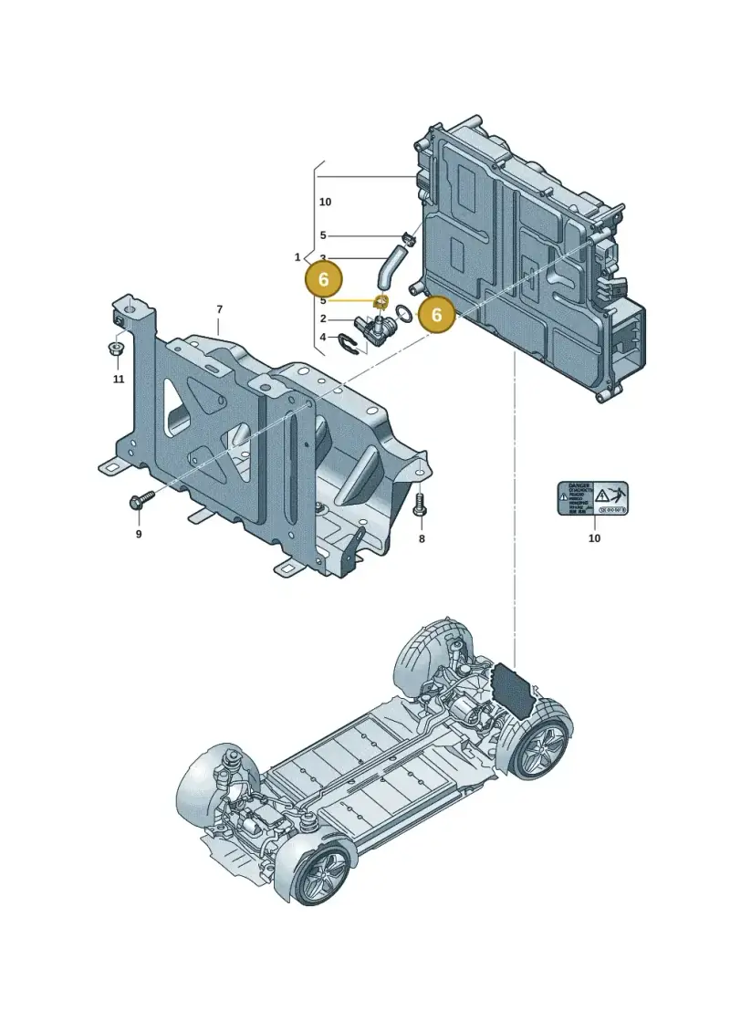N90316801 — Volkswagen ID.Buzz (2022-) diagram 11n907080, position 6