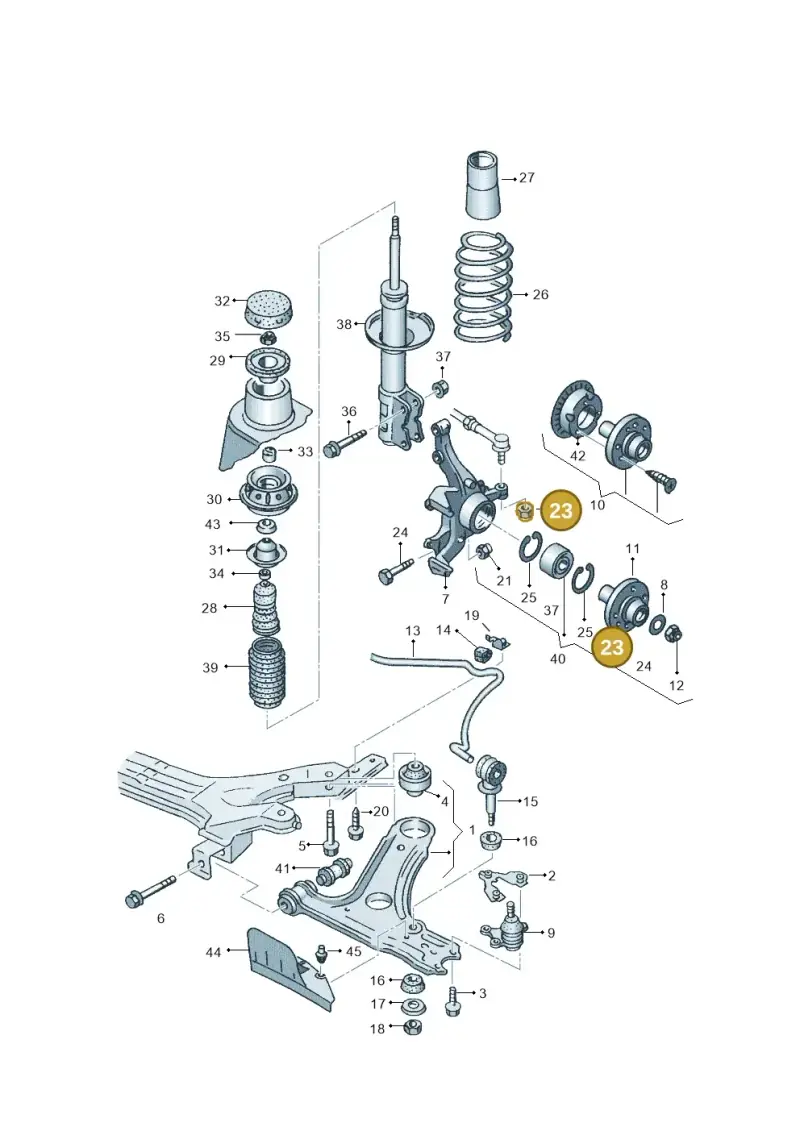 N90321302 — Volkswagen CADDY-KOMBI/KASTENW.   06> (2005-) diagram 138407100, position 23
