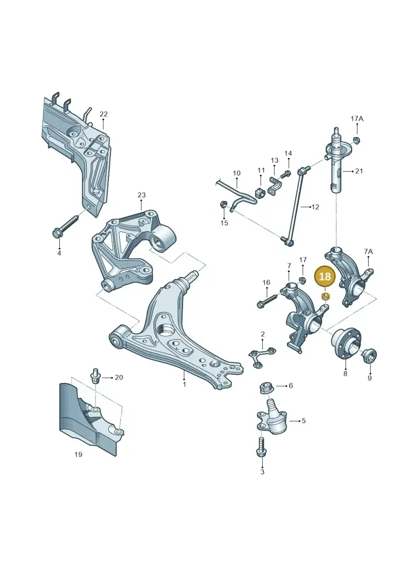 N90321302 — Volkswagen Polo (2008-2009) diagram 253407100, position 18
