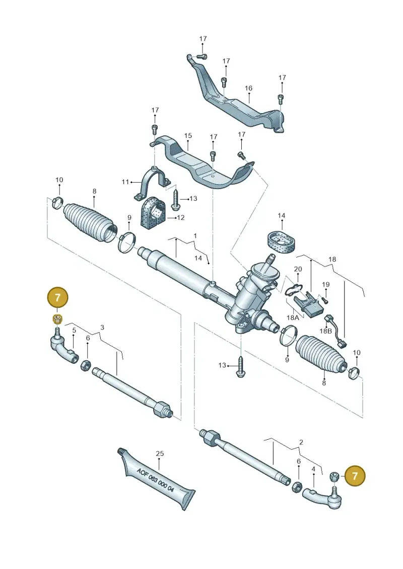 N90321302 — Volkswagen Polo (2011-2014) diagram 253423400, position 7