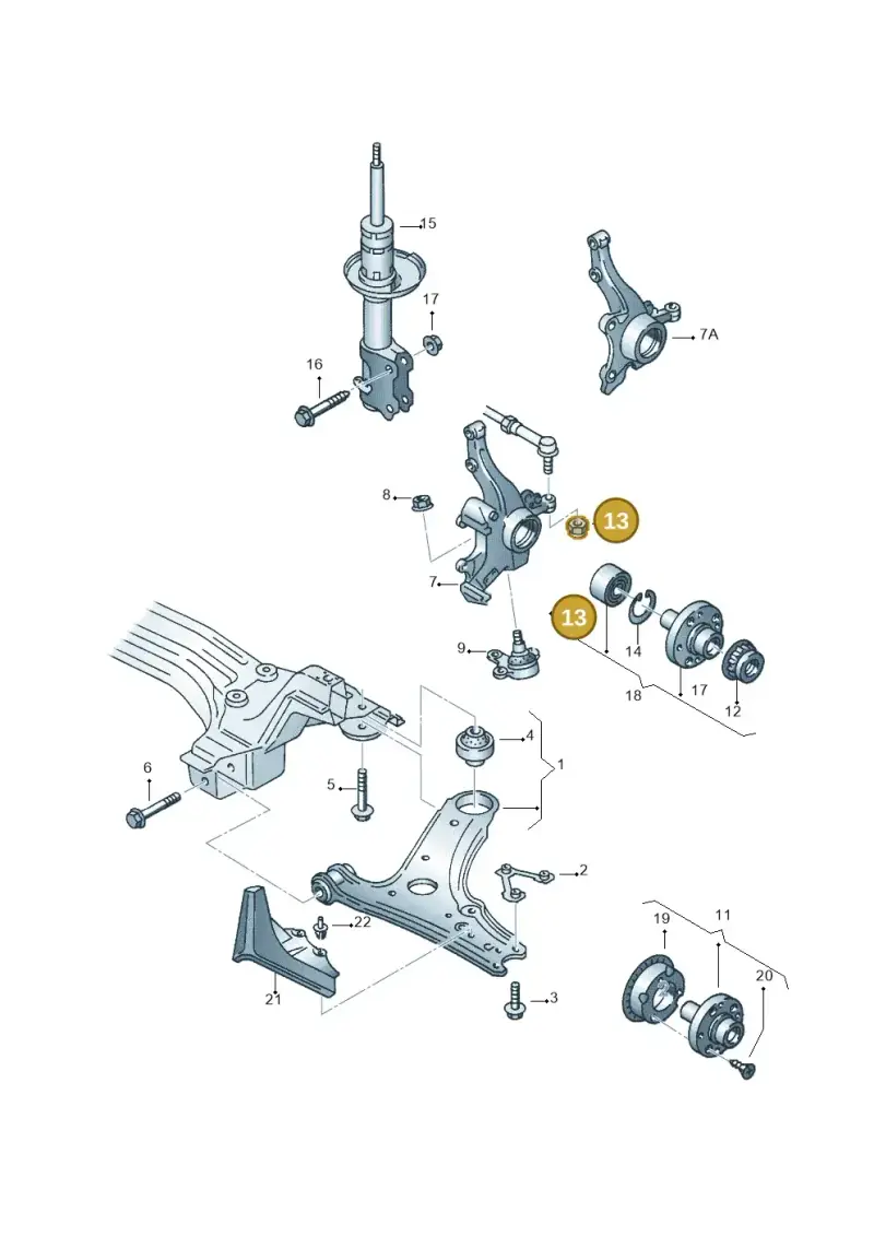N90321302 — Volkswagen LUPO/3L TDI (2003-2005) diagram 441407000, position 13