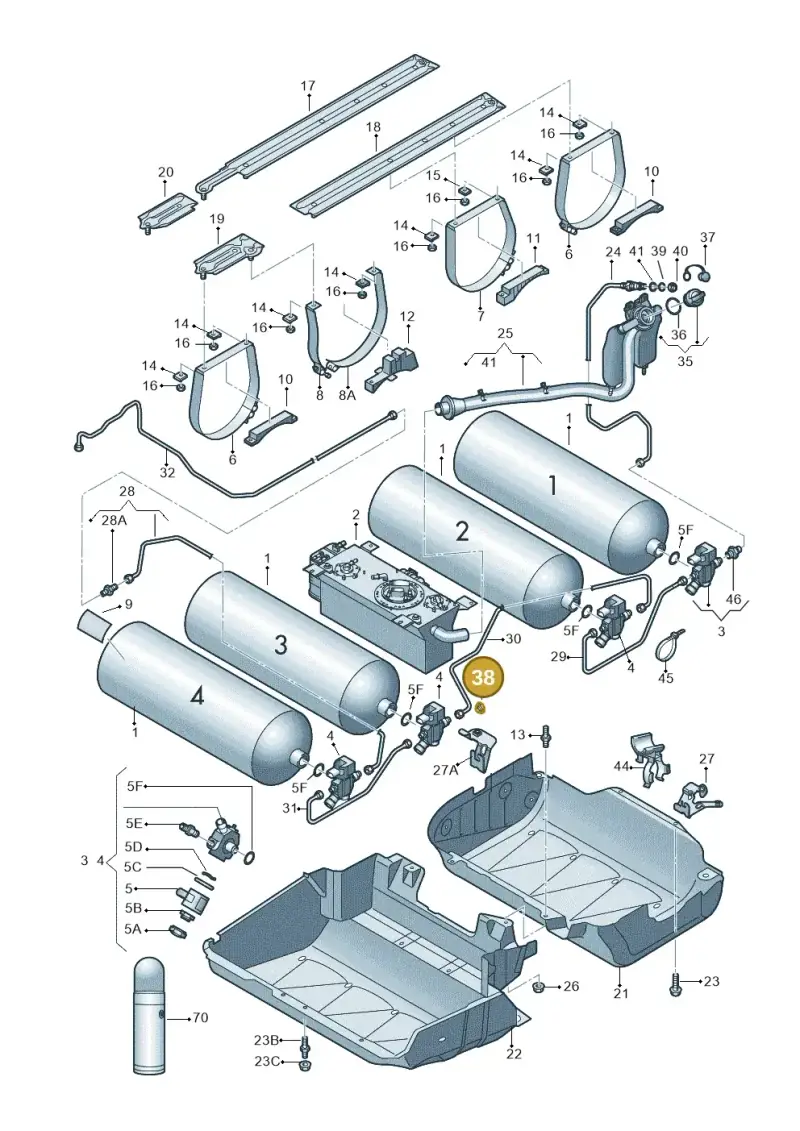 N90325701 — Volkswagen Caddy Maxi Kombi (2010-2015) diagram 690201080, position 38