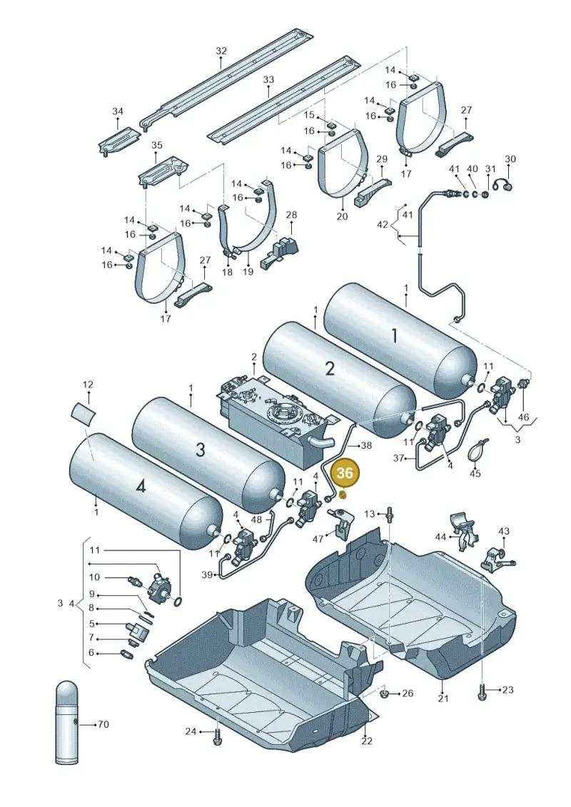 N90325701 — Volkswagen Caddy kombi (2015-2020) diagram 866201050, position 36