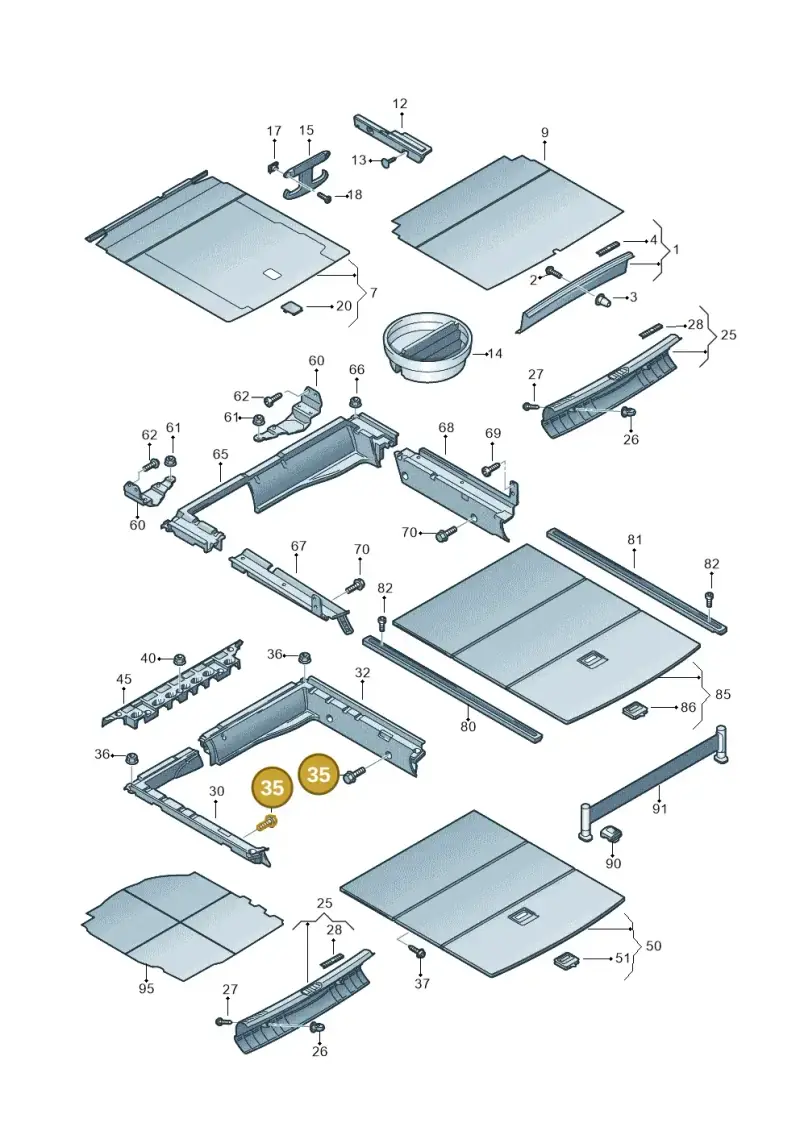 N90328504 — Volkswagen Passat/4Motion (2005-2007) diagram 460863800, position 35