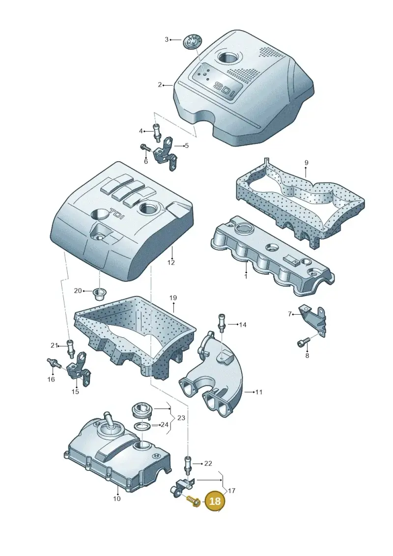 N90328504 — Skoda ROOMSTER               06> (2006-) diagram 608103650, position 18