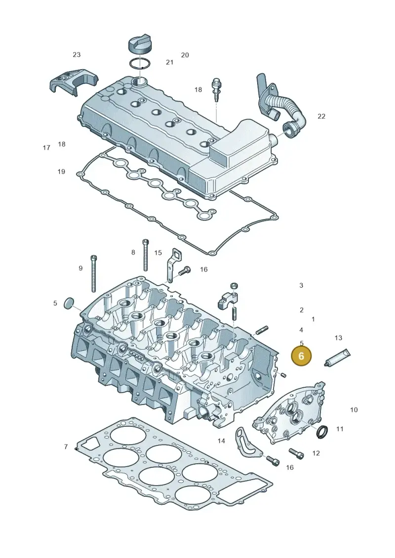 N90332701 — Volkswagen Phaeton 4motion (2010-2016) diagram 667103400, position 6
