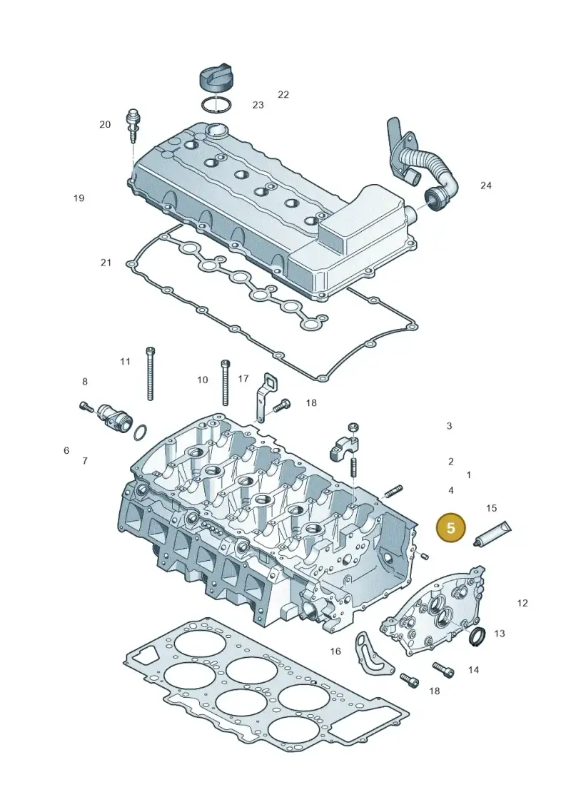 N90332701 — Volkswagen Touareg BlueMotion (2014-2018) diagram 693103500, position 5