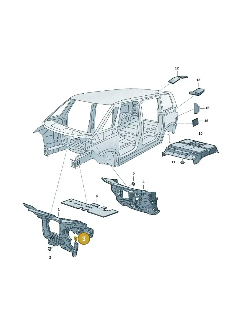 N90335004 — Volkswagen ID.Buzz (2022-) diagram 15a863200, position 3