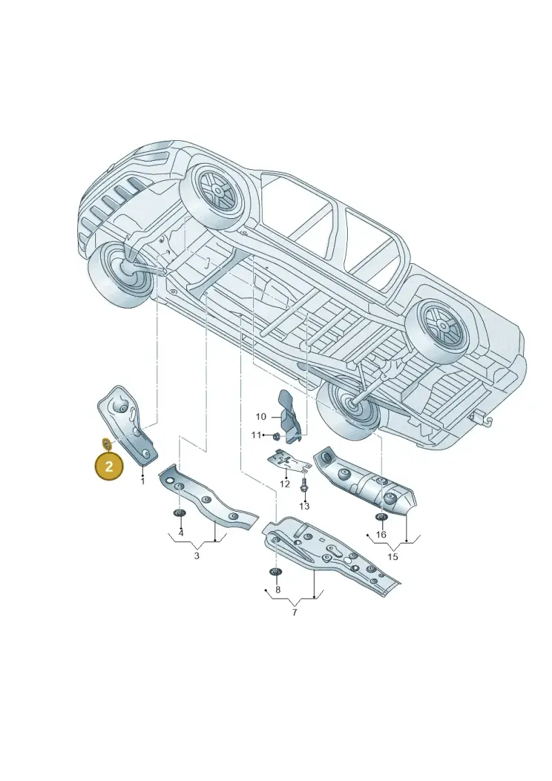 N90335004 — Volkswagen Amarok twin cab (2022-) diagram 894825000, position 2