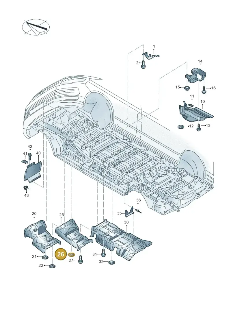 N90335005 — Volkswagen Single-cab transp. (2015-2019) diagram 862825000, position 26