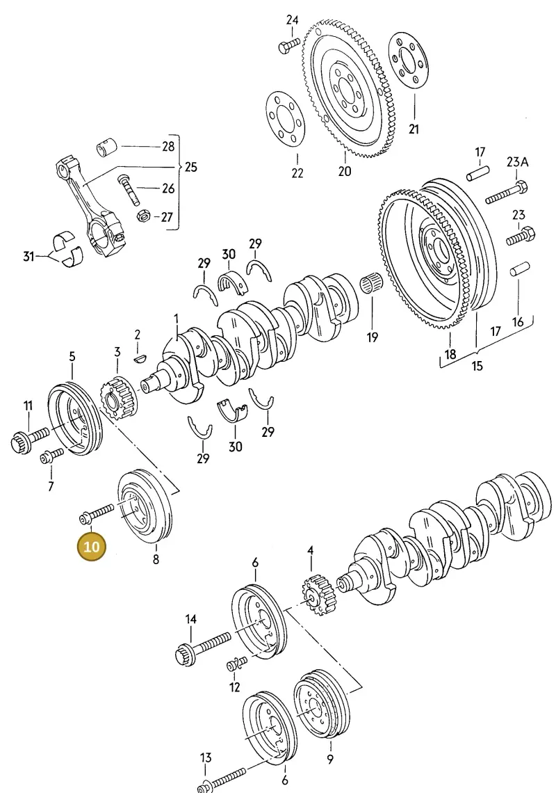 N90339601 — Volkswagen Scirocco (1983-1989) diagram 013006100, position 10
