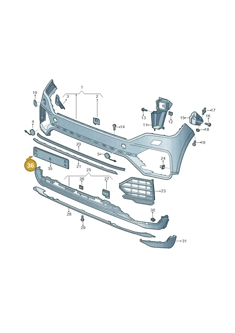 N90346302 — Volkswagen Touareg (2017-2023) diagram 439807010, position 36