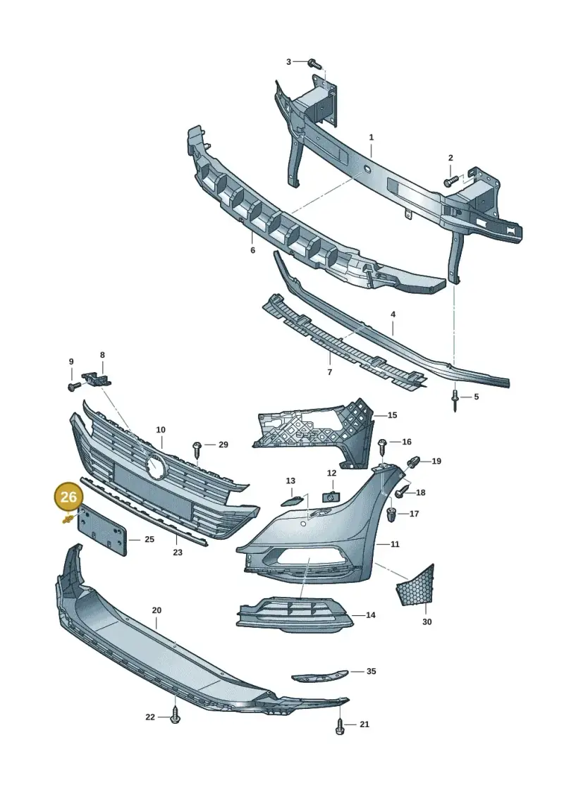 N90346302 — Volkswagen Arteon (2017-2023) diagram 828807001, position 26
