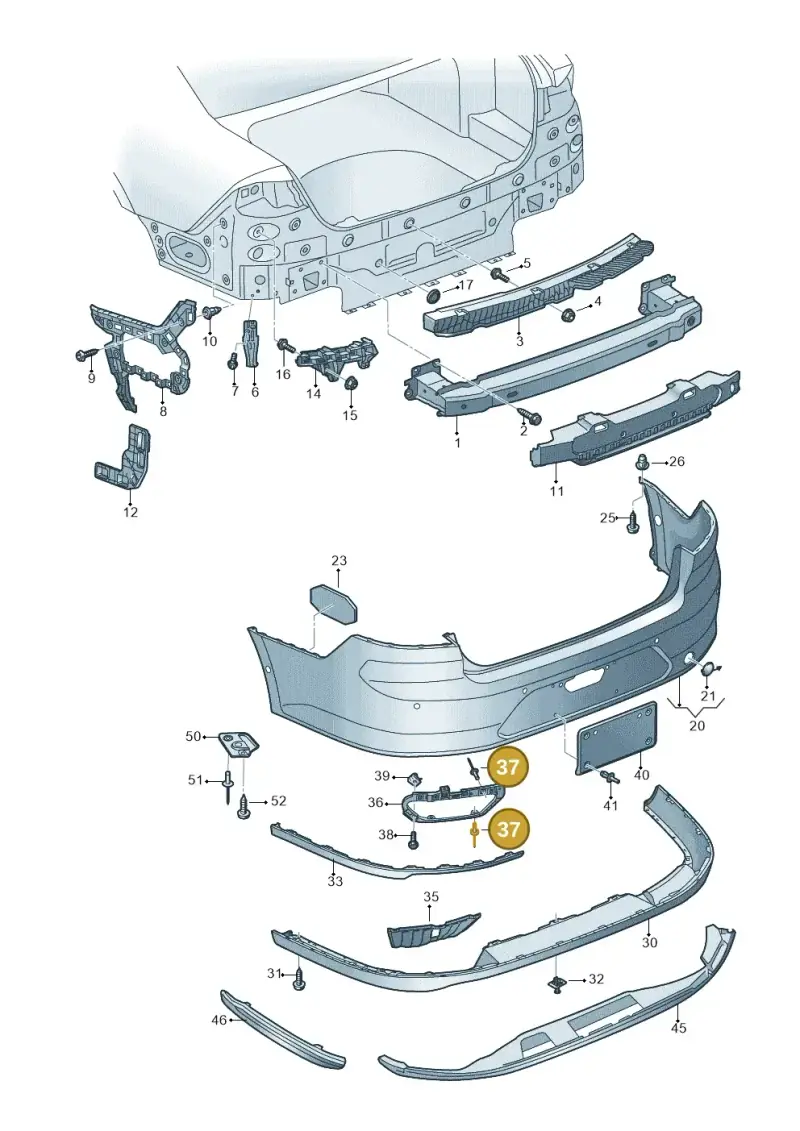 N90346302 — Volkswagen Arteon (2017-2023) diagram 828807500, position 37