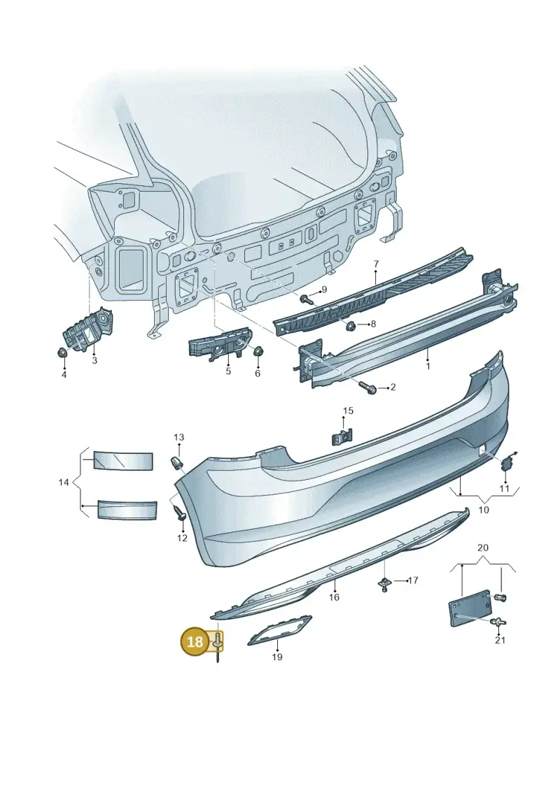 N90346302 — Volkswagen Polo 1.0 BlueMotion (2017-2024) diagram 837807500, position 18