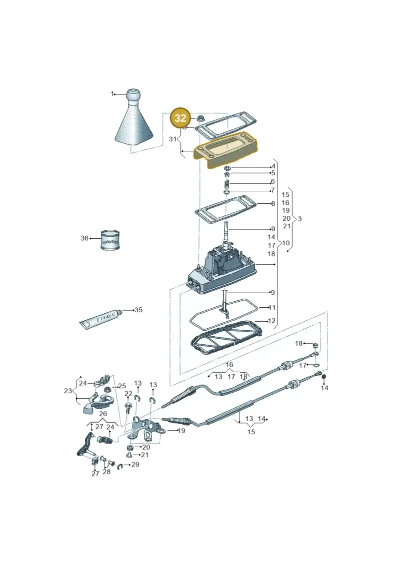 N90347103 — Volkswagen Polo (2011-2014) diagram 357711300, position 32