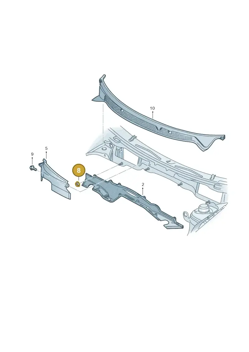 N90347103 — Volkswagen Polo (2011-2014) diagram 461819350, position 8