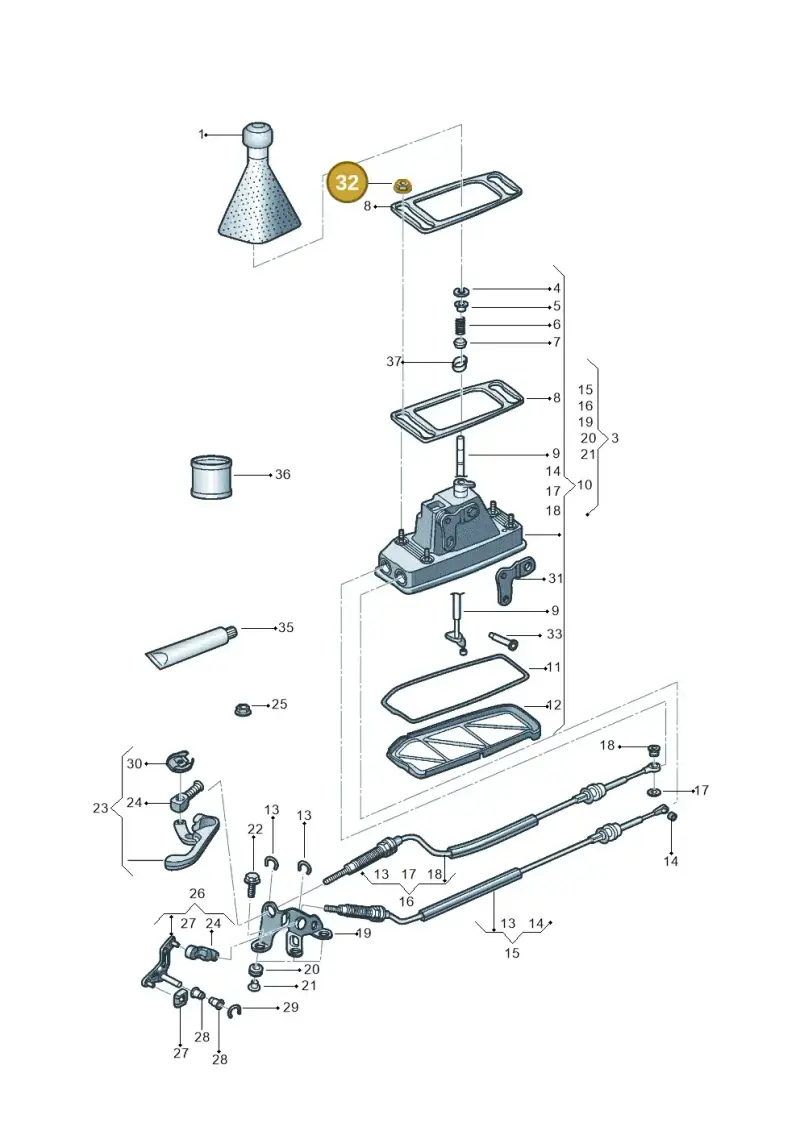 N90347103 — Volkswagen Voyage (2016-2023) diagram 553711300, position 32